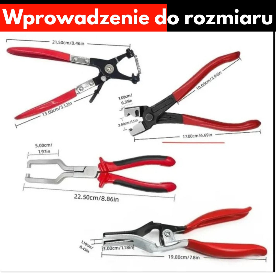 Zestaw profesjonalnych zacisków do węży