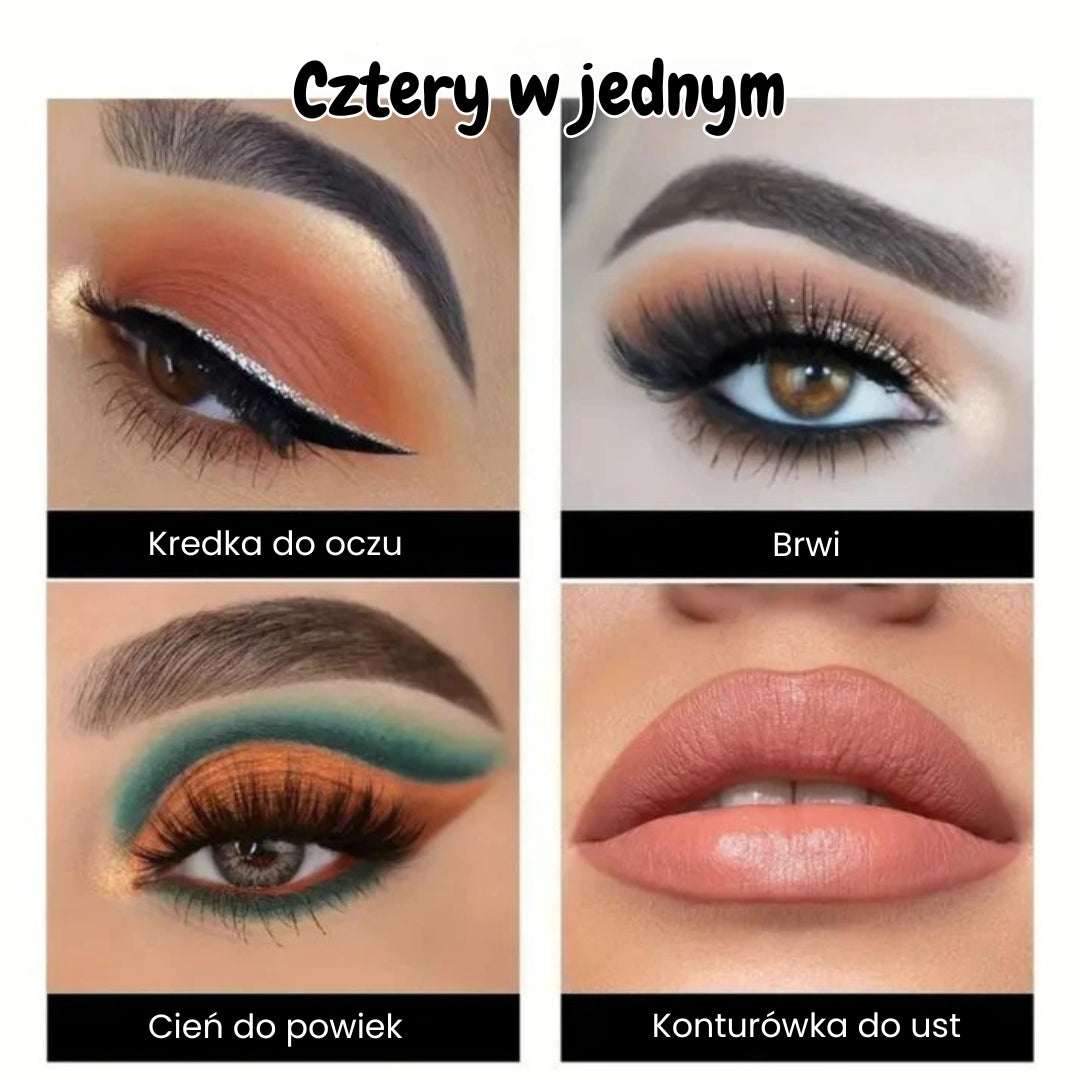 Zestaw 12 brokatowych eyelinerów, błyszczących i wodoodpornych